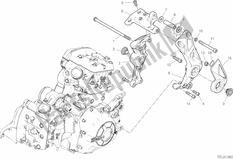 Tutte le parti per il Unità Piastra Telaio del Ducati Diavel 1260 USA 2020